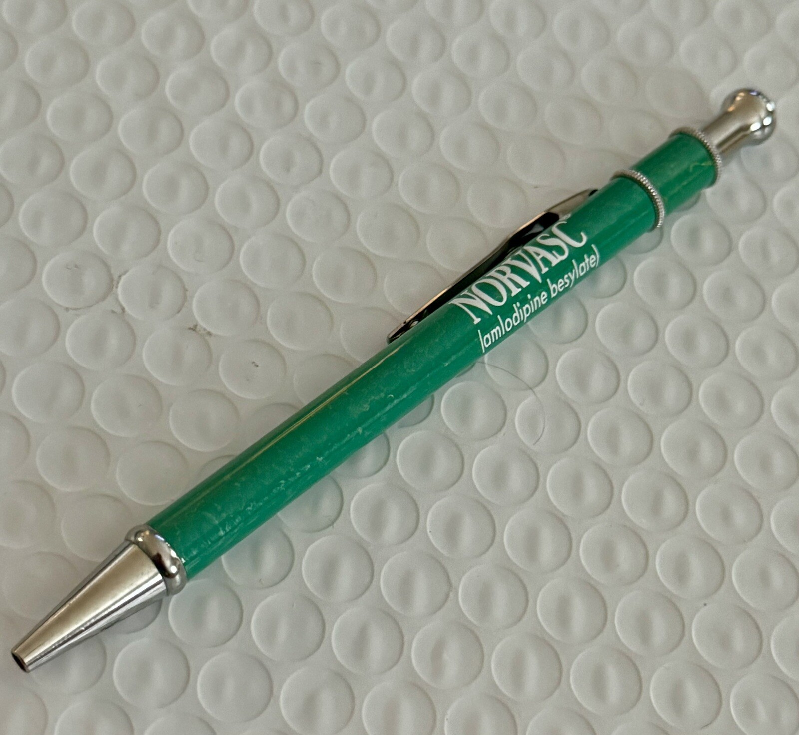 Rare Sleek Metal Pharmaceutical Drug Rep Pen Norvasc