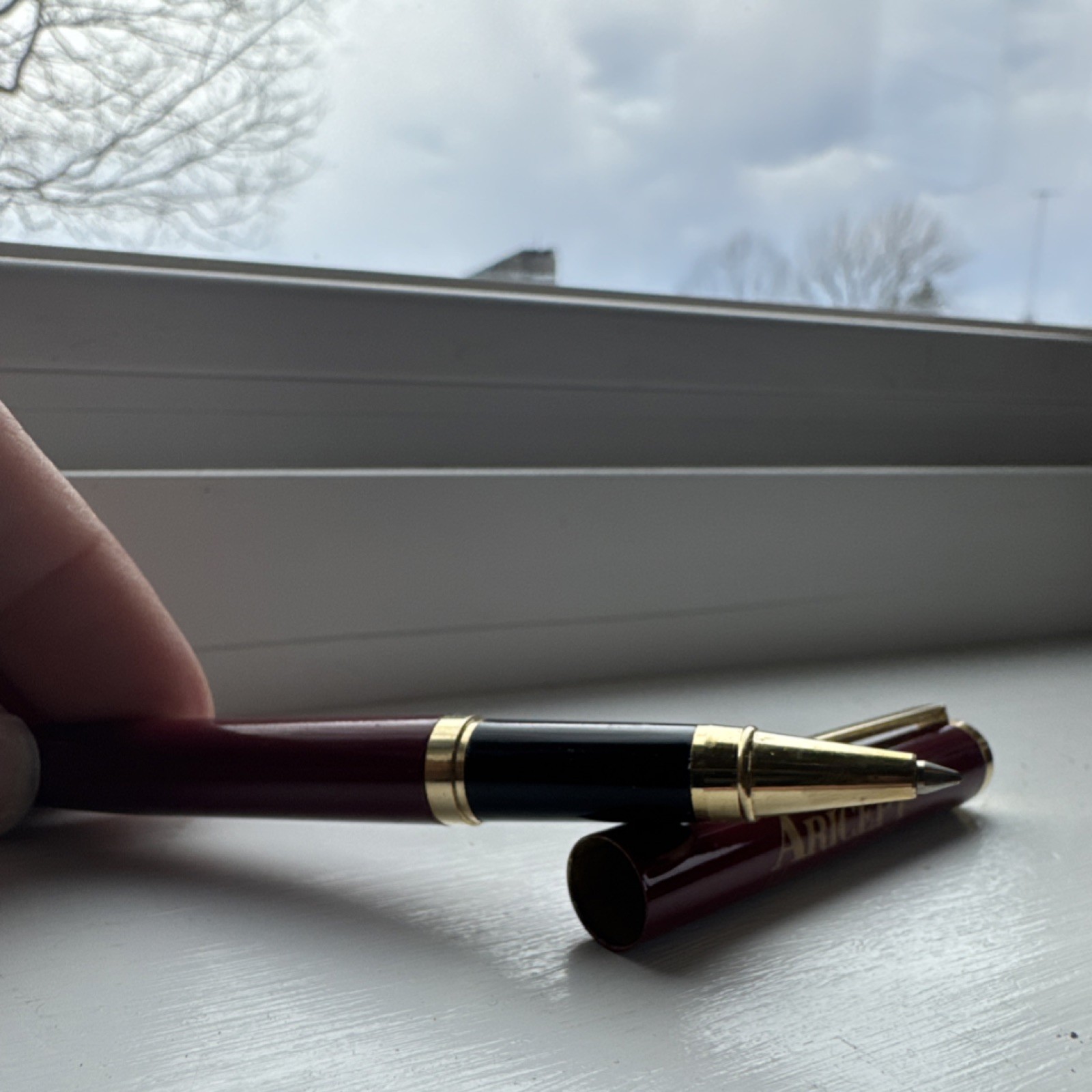 Aricept Donepezil HCl Burgundy Gold Pharmaceutical Collectible Promo Pen