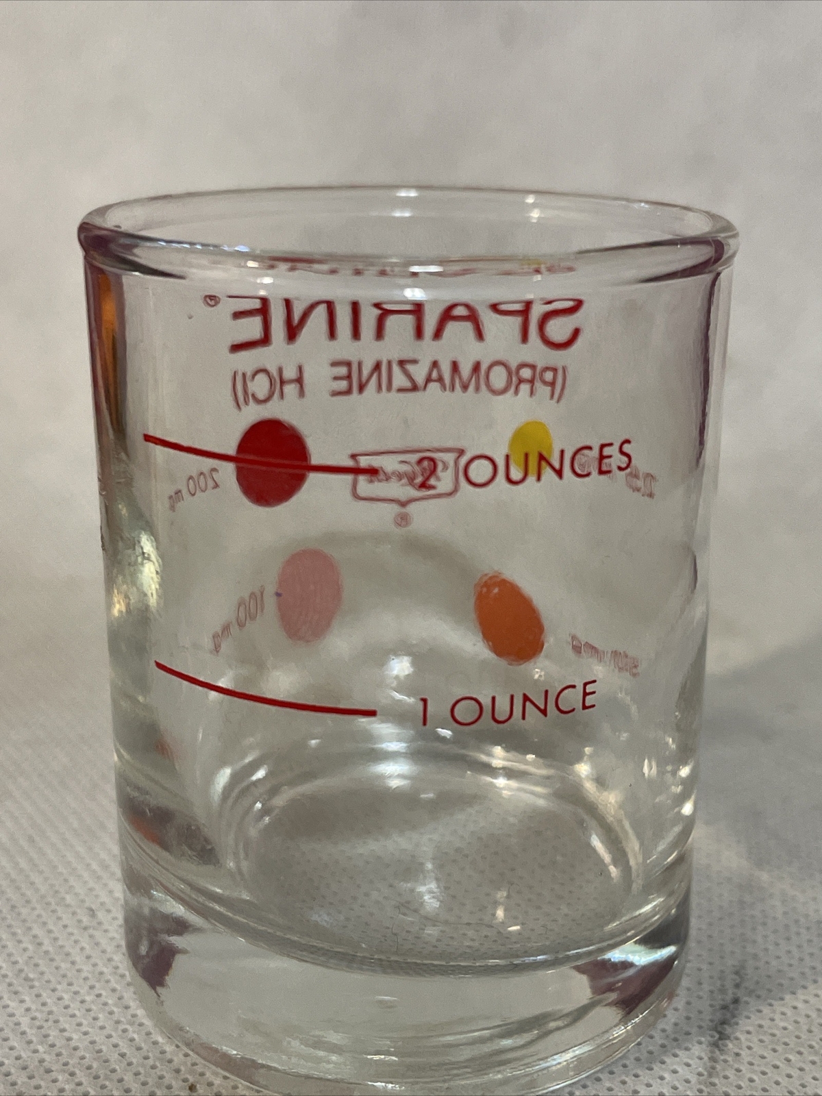 5 Sparine Wyeth Libbey Glasses 2 oz Measuring Cups