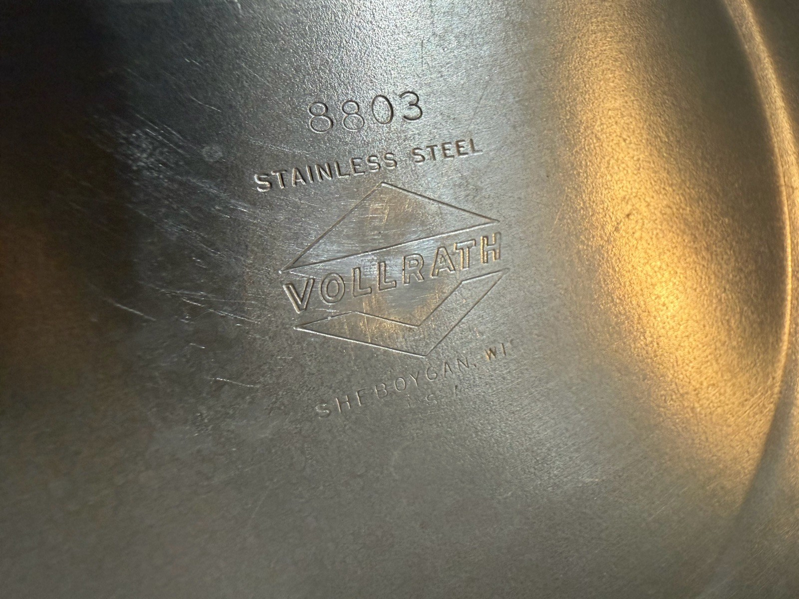 Vollrath stainless steel canister, model 8803 7” Tall, 6” Wide