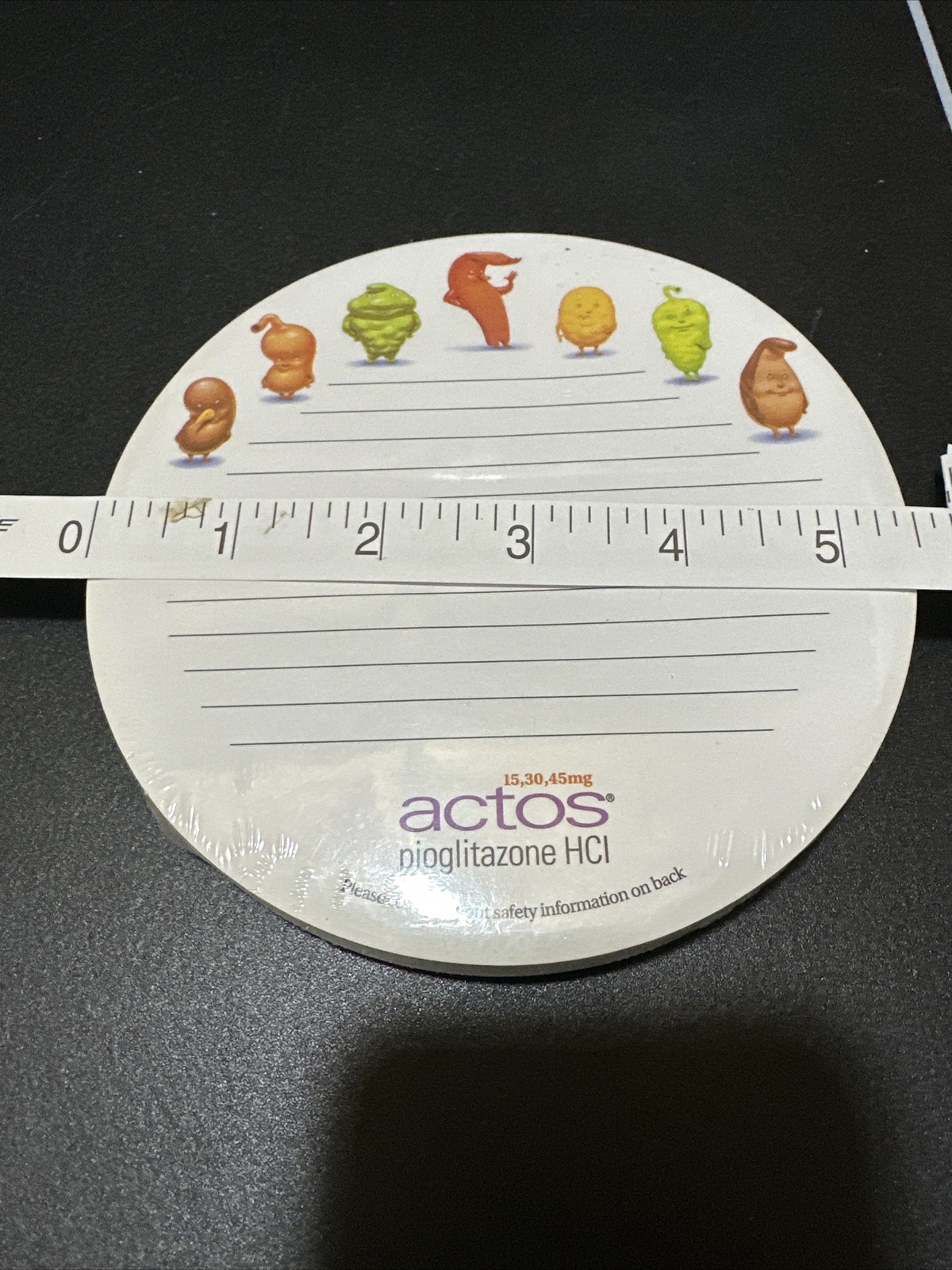 Actos Pioglitazone Rep Lot 5 Sealed Lined Note Pads W/characters Takeda Pharma