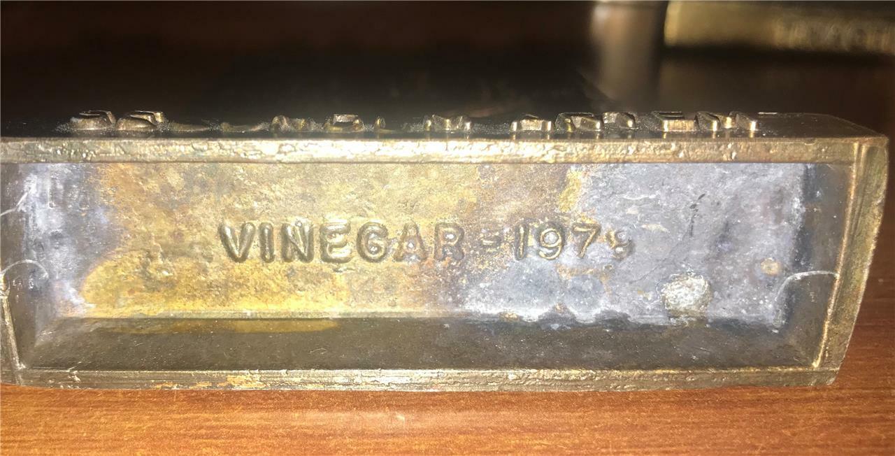 Tinactin Secundum Artem Symbol for Vinegar Bronze Paperweight