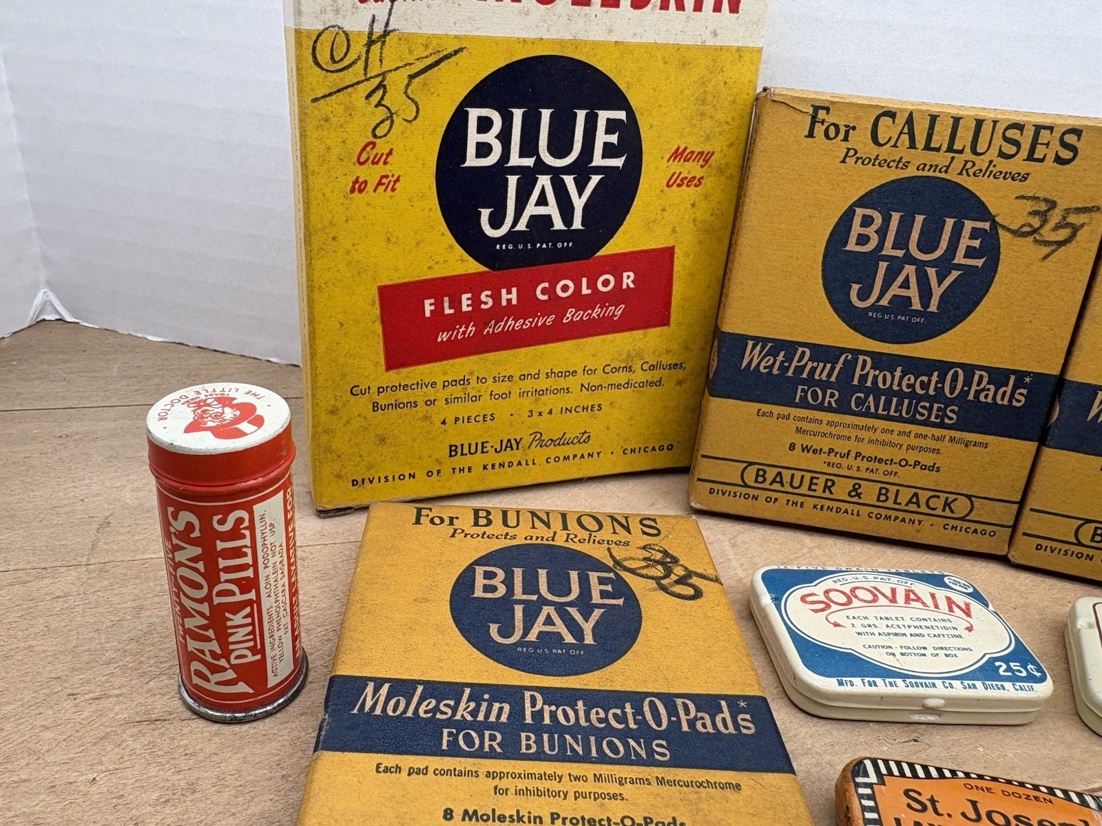 Vintage Pharmaceutical Collectibles 14 Pc Lot Ramon’s St. Joseph Blue Jay