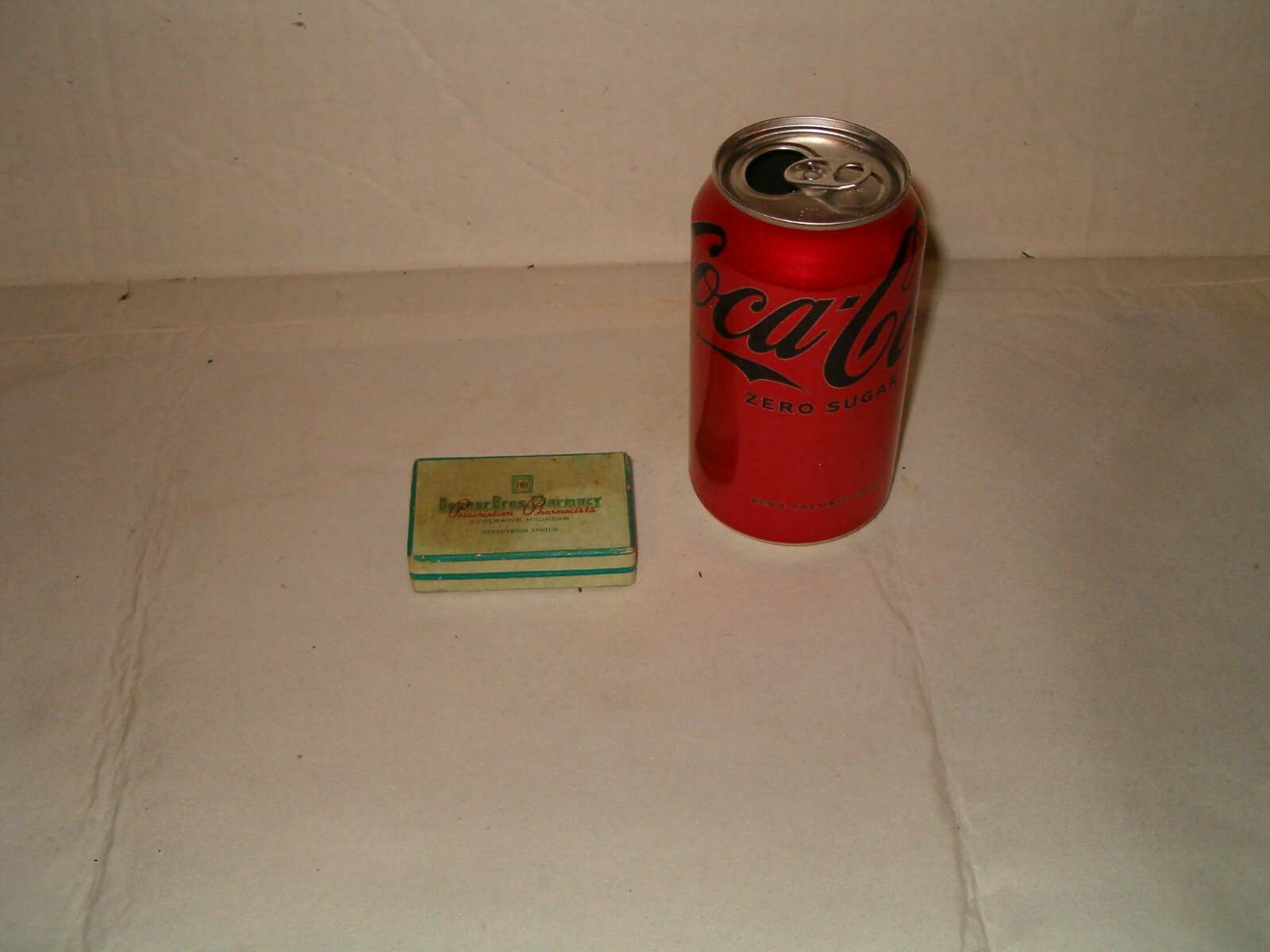 Vintage Denner Bros Pharmacy Prescription Drug Pill Box Sebewaing Mich.