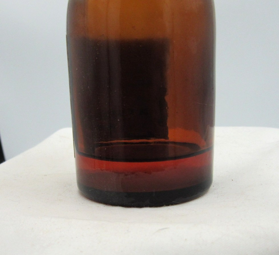BW – 1930’s Fritzsche Bros NY Oil of Lavender 4 1/2″ Amber Medicine bottle