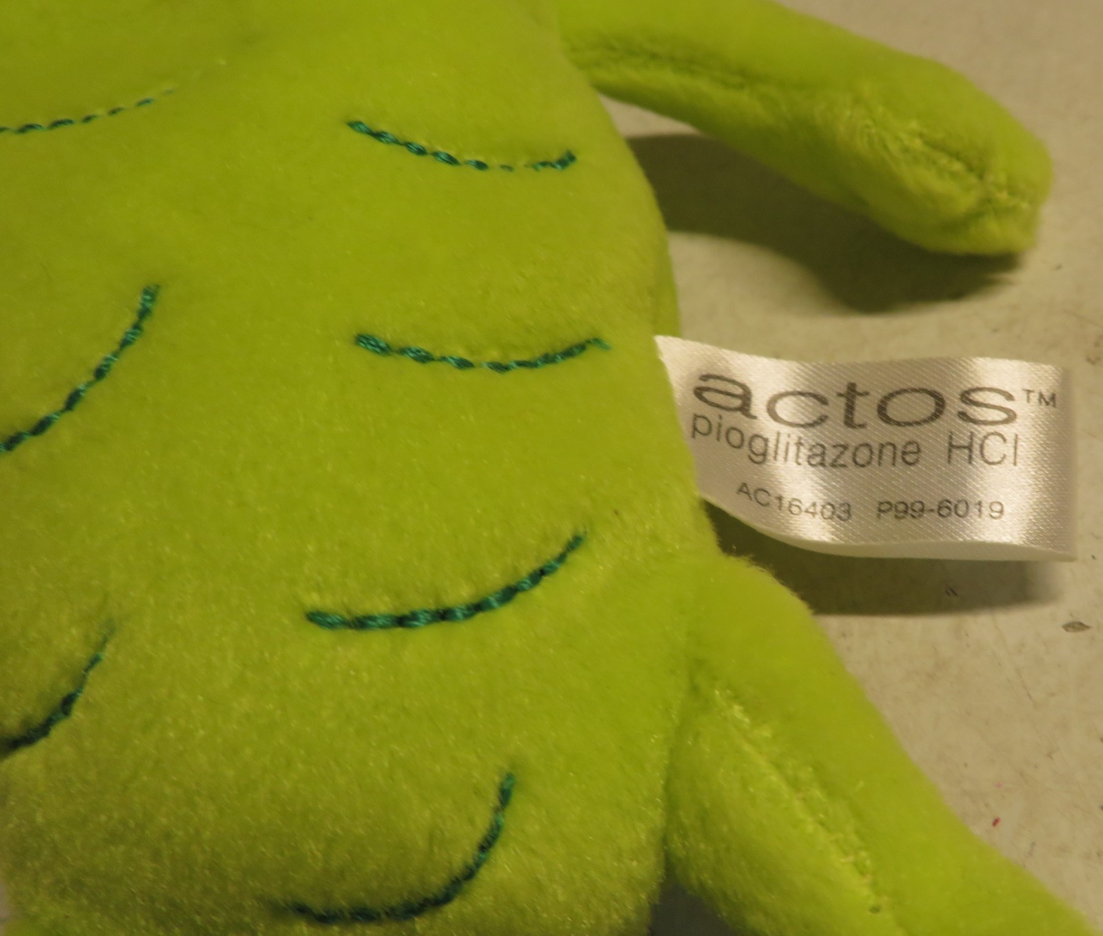 Pancreas Organ Actos Pioglitazone 8″ PLUSH Diabetes Steven Smith Bean Promo NWOT