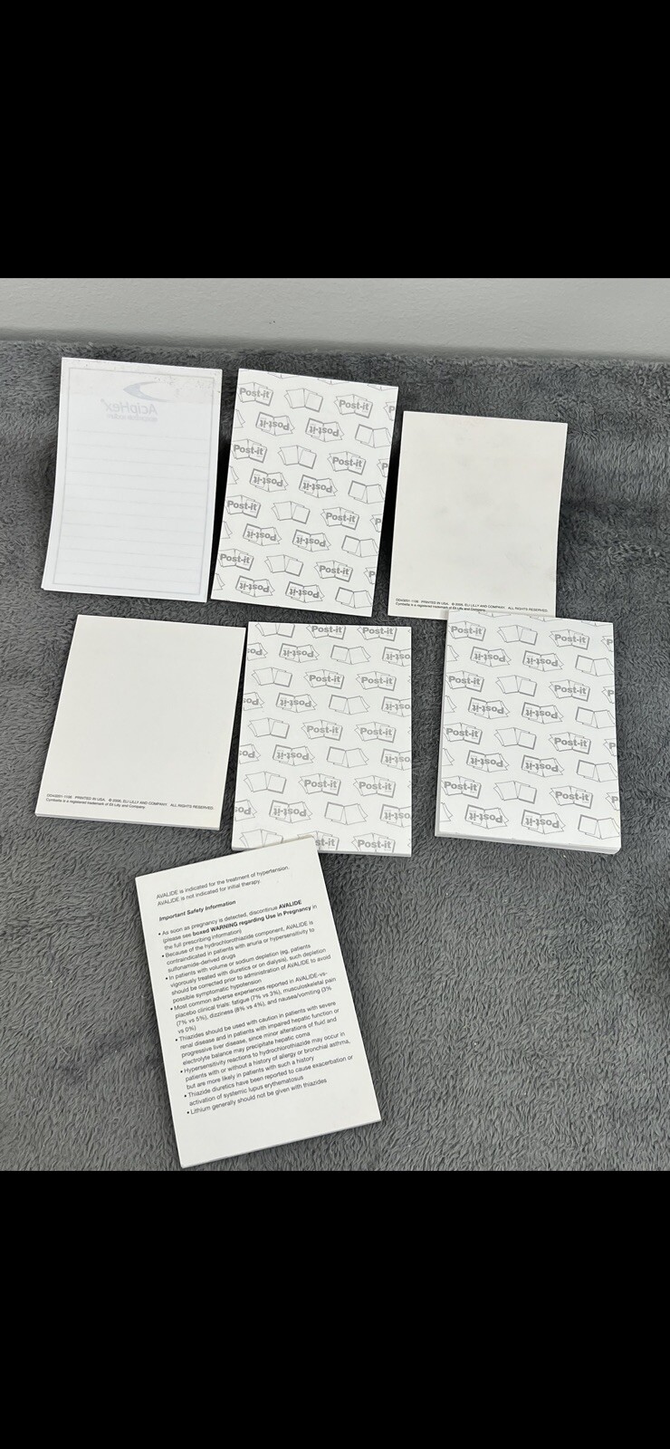 Lot of 7 Drug rep collectible note pad Cymbalta Avalide AcipHex Doctor giveaway