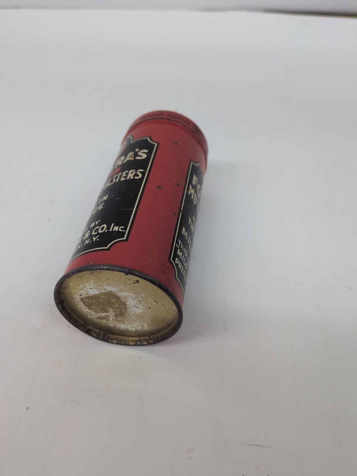 Vintage 1927 Fougeras Mild Mustard Plaster Tin France Medical Advertising