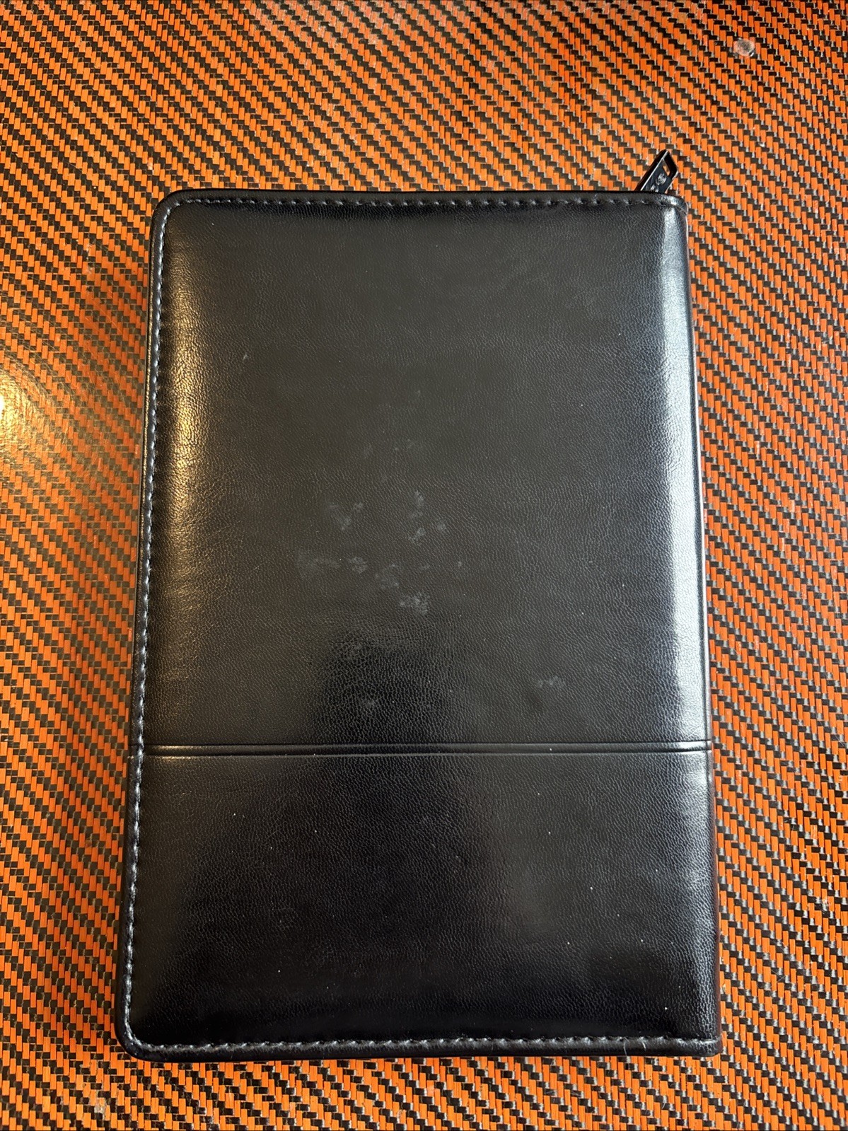 Depuy Johnson & Johnson Co. Leather Leeds Notebook Organizer Leather Black Rare