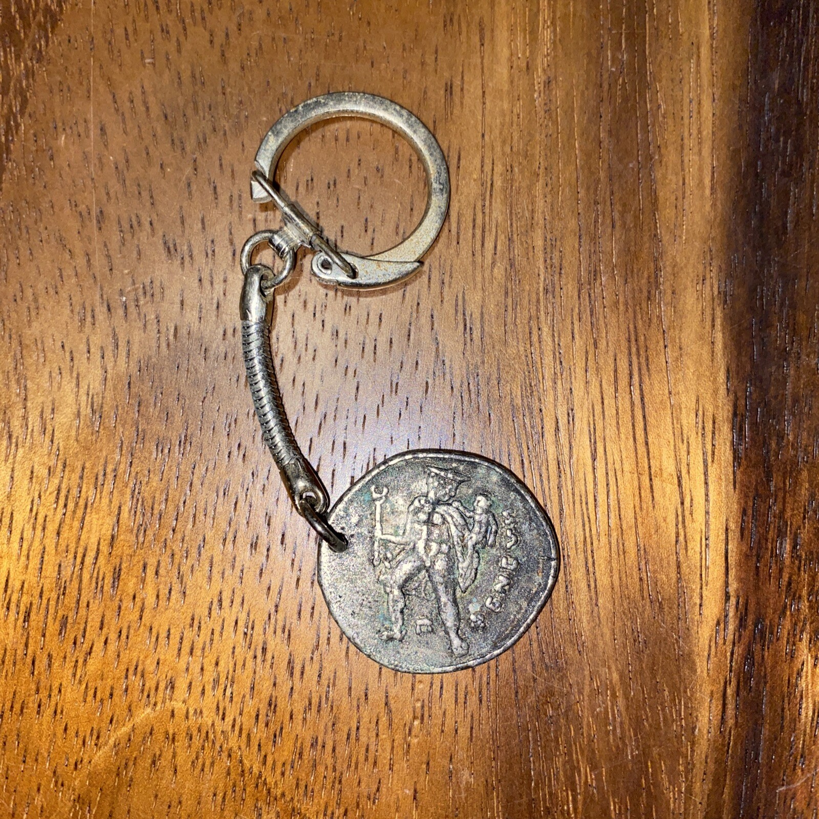 vintage TINACTIN pharmaceutical token ornate old coin metal