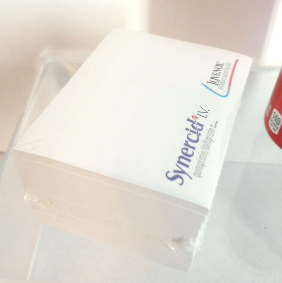 New Vtg Synercid IV Lovenox Advertising Sticky Notes Pack of 10 Sealed