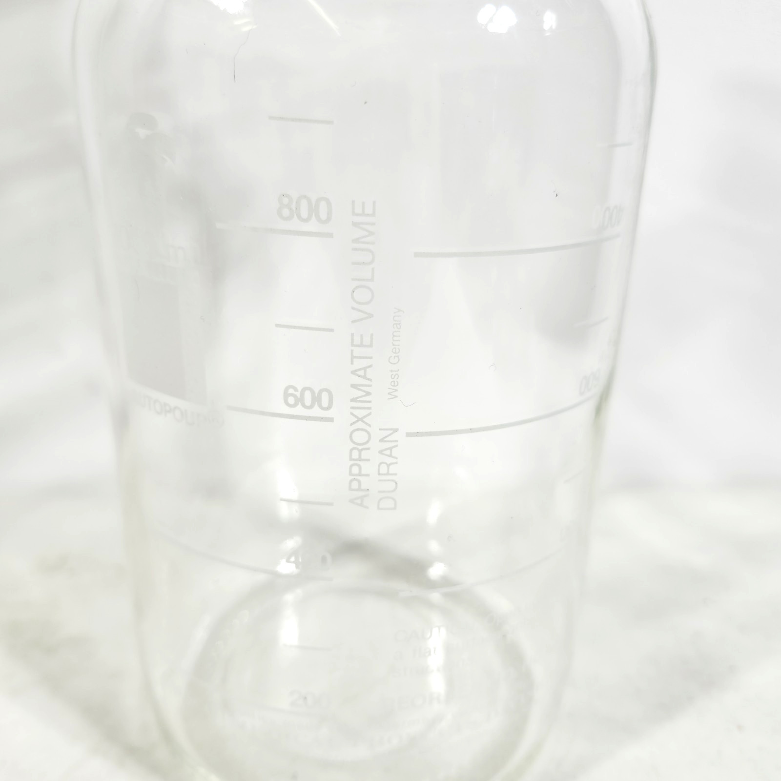 1000ML Amsco Round Glass Apothecary Clear Measuring Bottle Vintage