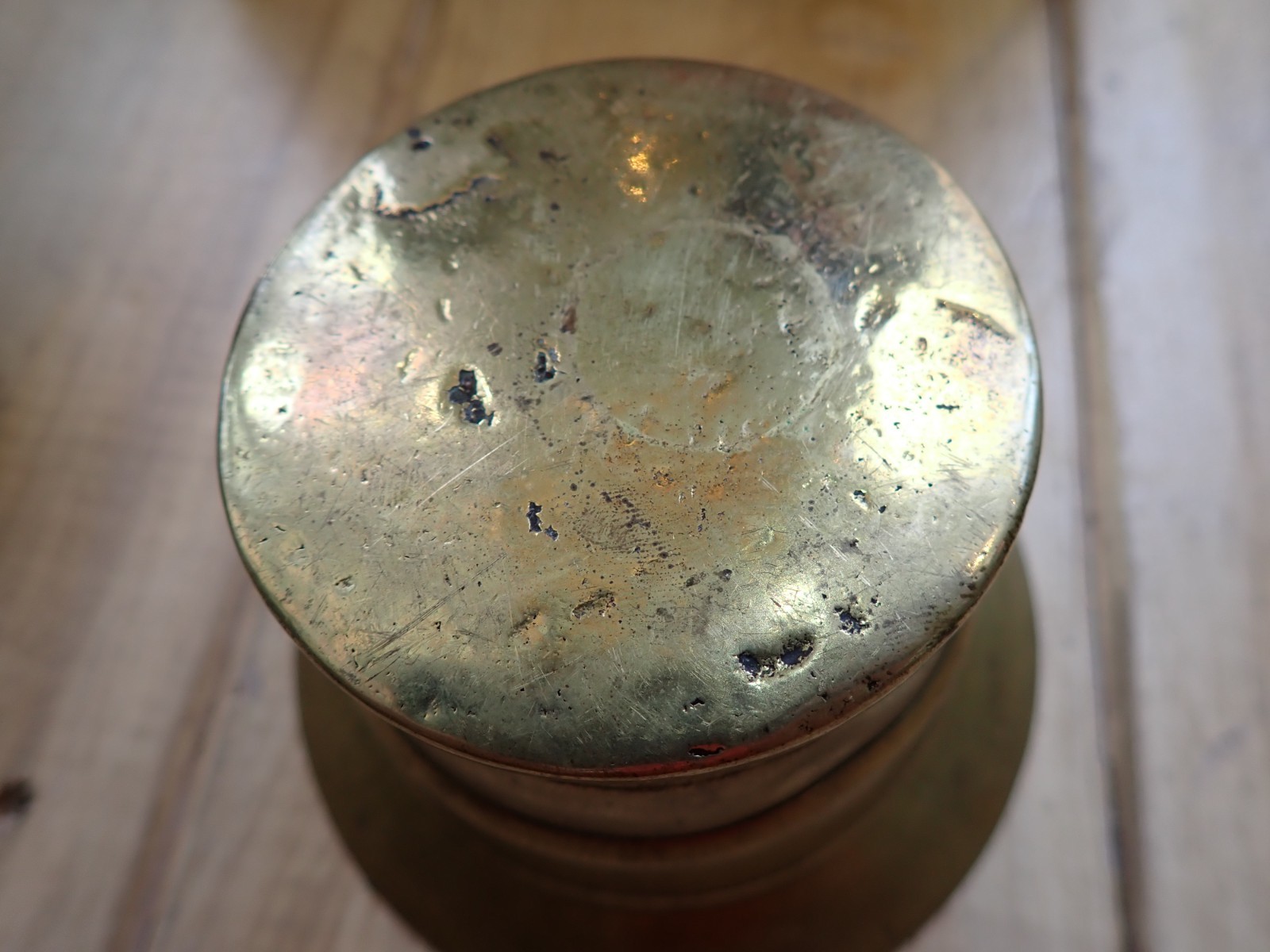 Antique Brass Apothecary Mortar circa 19th Century Great Patina!