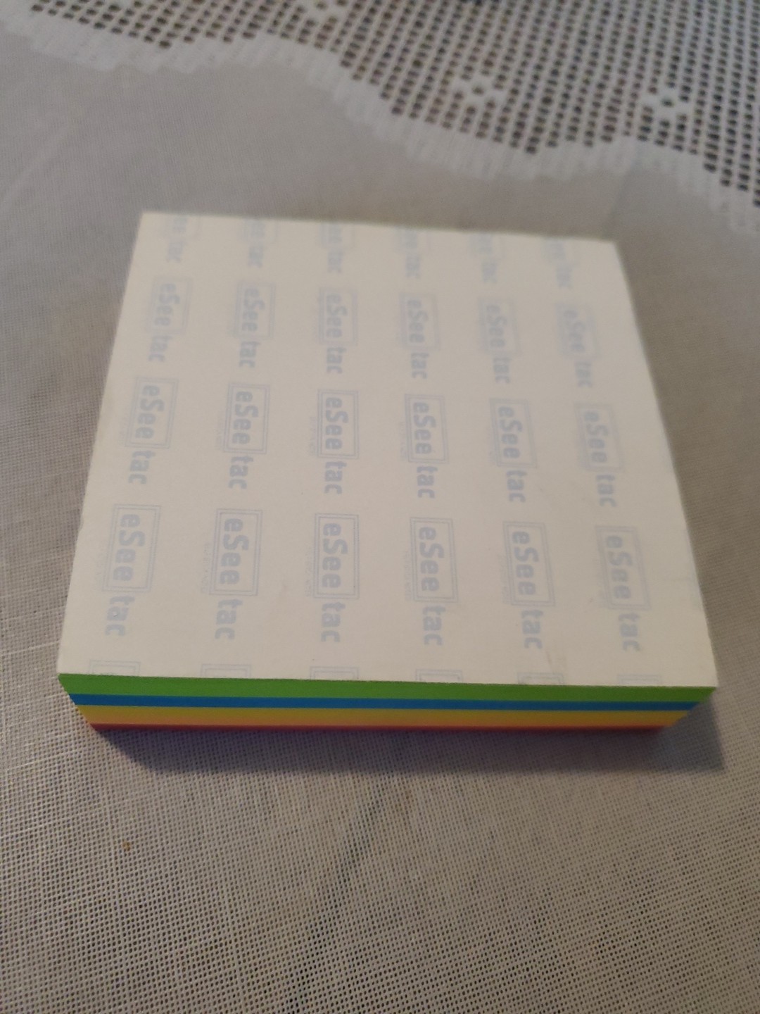 VTG Pepcid E-See Tac Note Pad Multi Color Rainbow Edge Drug Rep Swag Merck Block