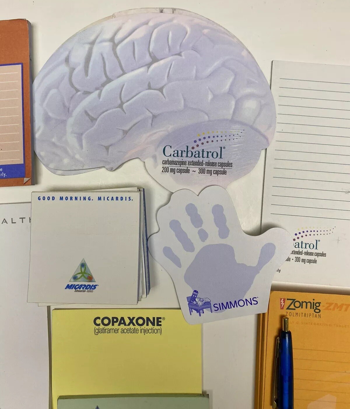 Pharmaceutical Drug Rep Notepads (22) and Pens (14) Miscellaneous Lot