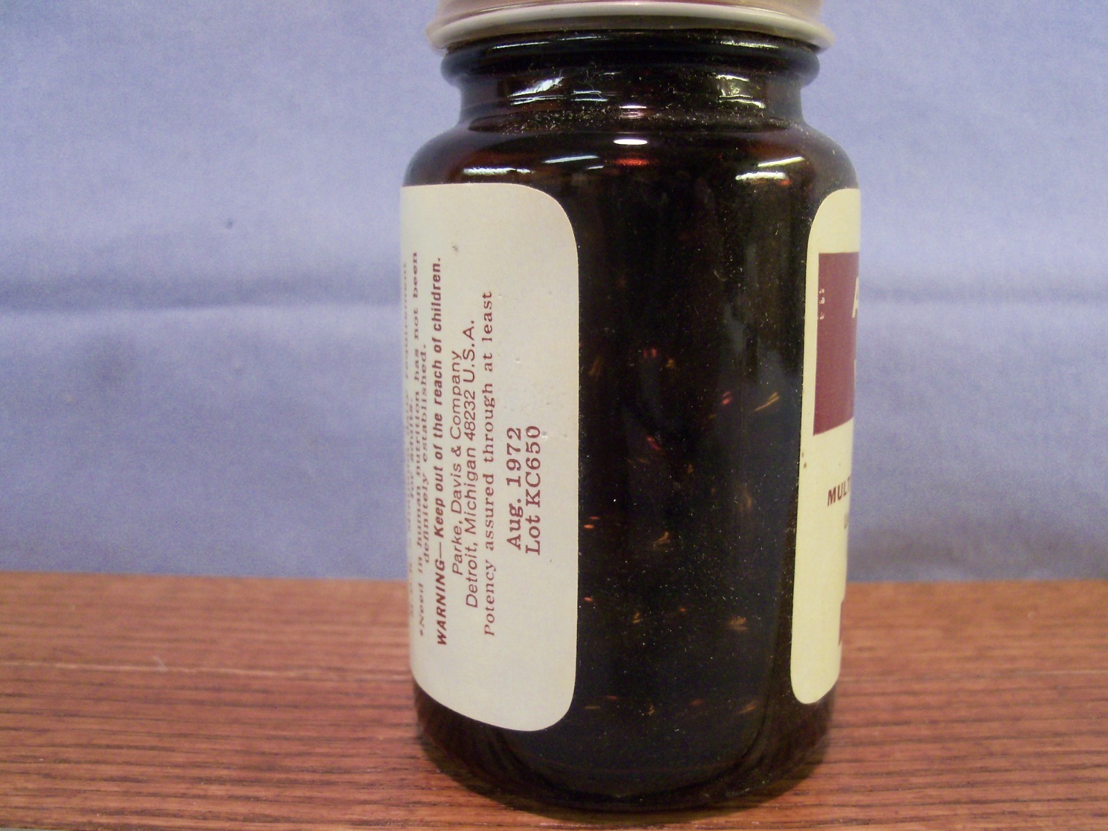 Vtg PD Children Vitamin Bottles pre 1972 No NDC