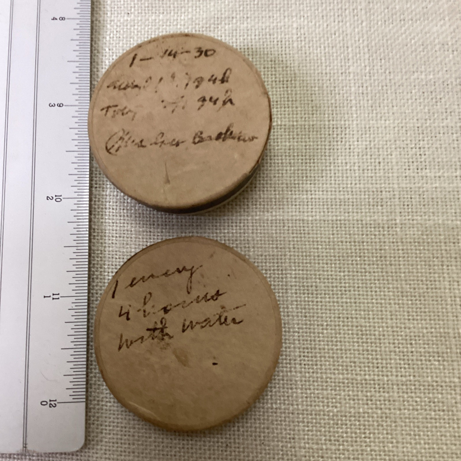 2 VINTAGE 1930’s PRESCRIPTION CARDBOARD PILL BOX PHARMACY Linden NJ