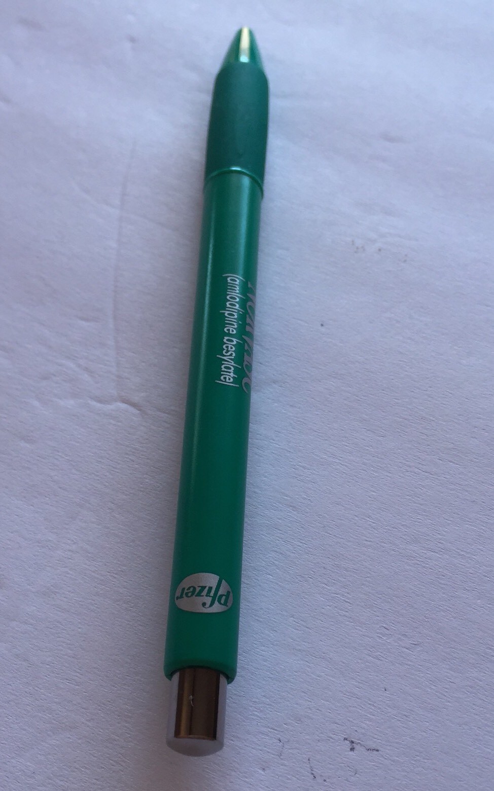 Rare Pfizer Norvasc Pharmaceutical Drug Rep Pen Teal