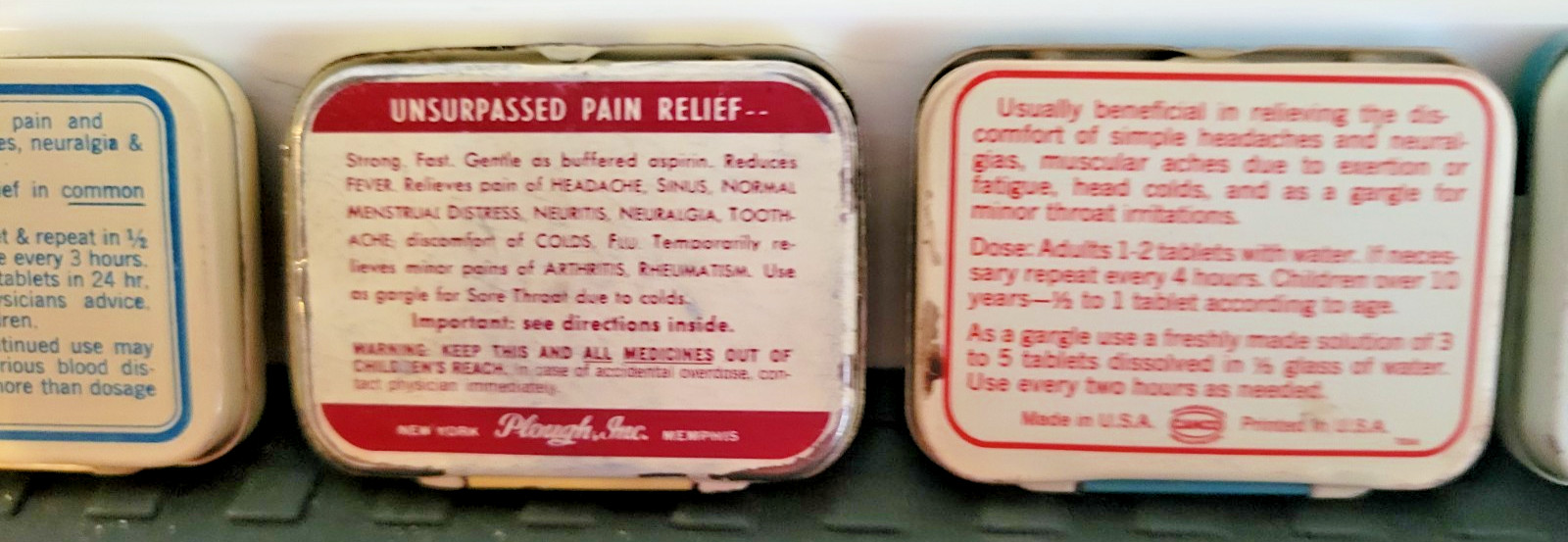 Vintage Pharmacy-Medicine Advertising ASPIRIN tins 13 pcs