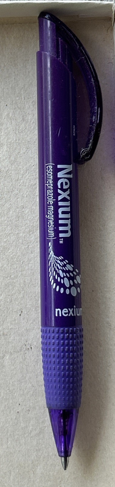 NEXIUM Pharmaceutical Drug Rep Purple Pen Black Ink Advertising Collectible