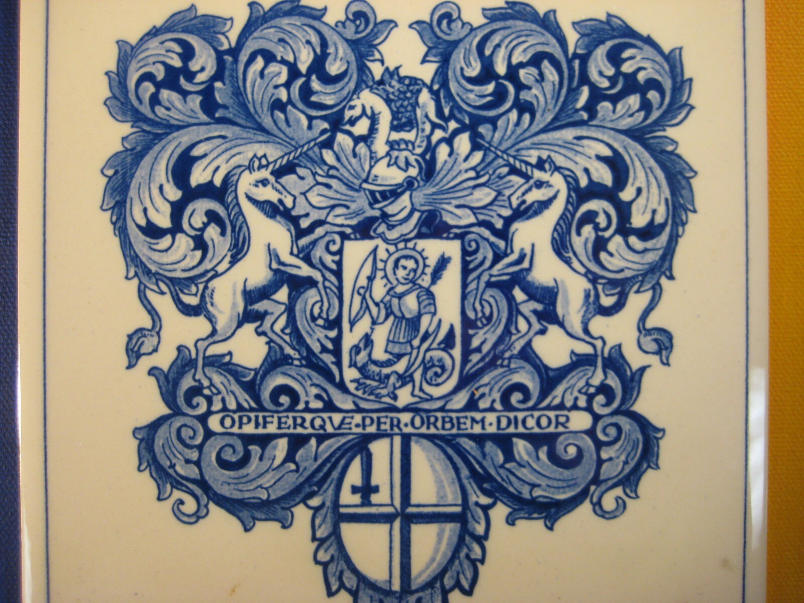 St. George & Dragon City of London Arms Apothecary Tile Repl Burroughs Wellcome