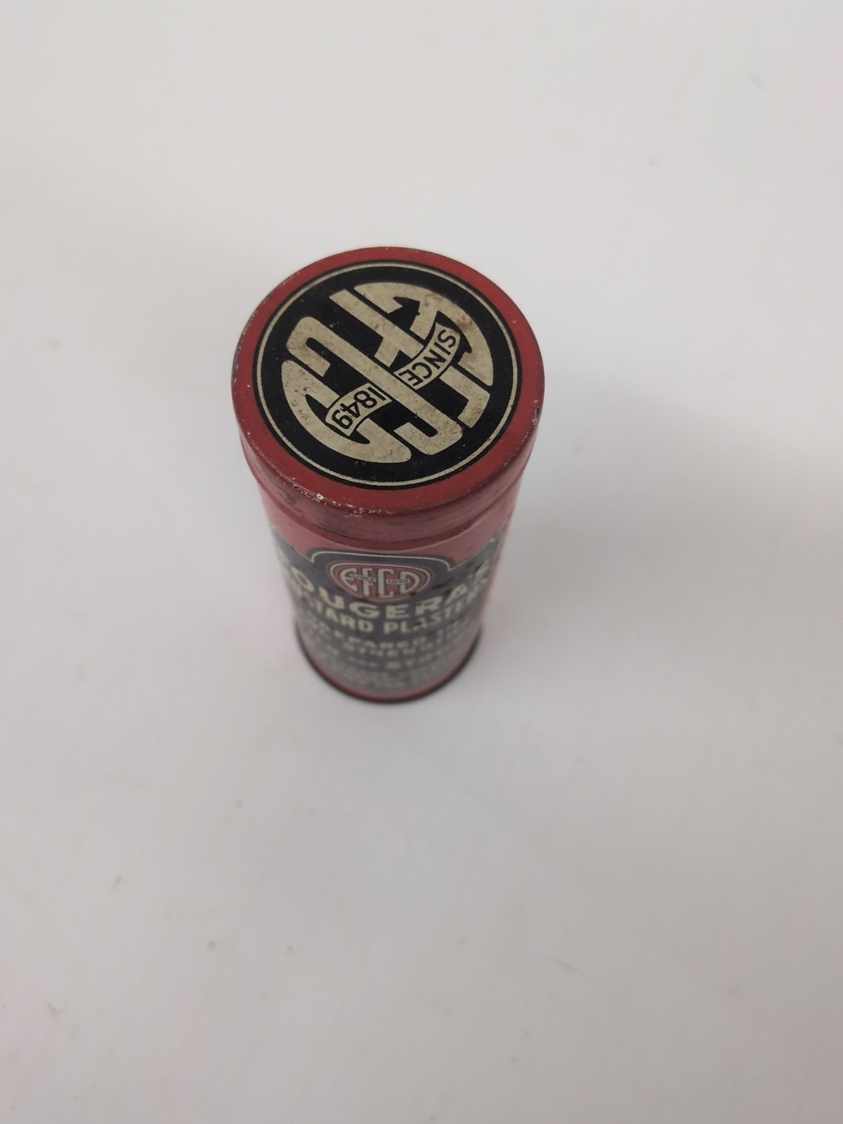 Vintage 1927 Fougeras Mild Mustard Plaster Tin France Medical Advertising