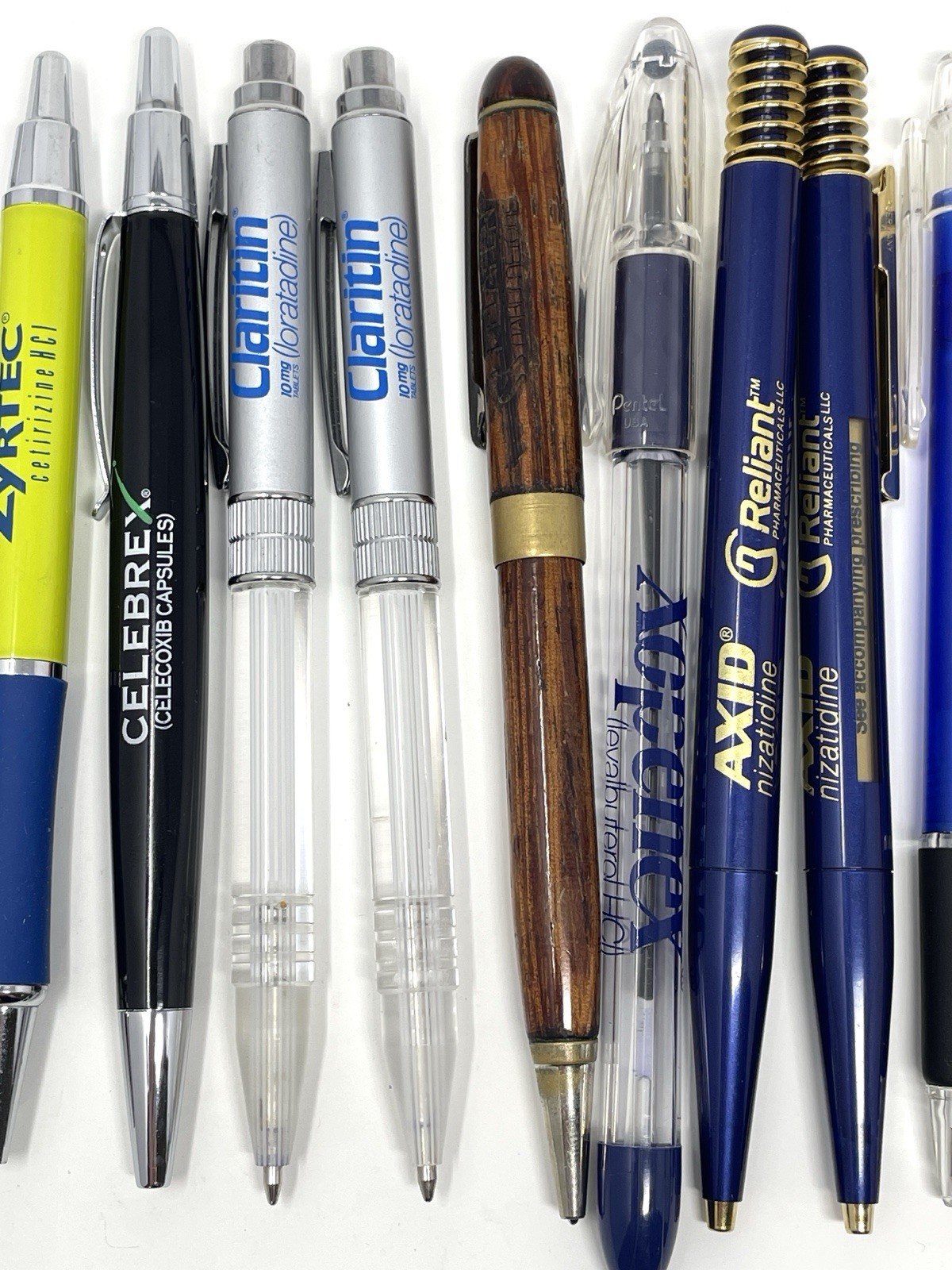 Lot of 18 Pharma Pharmaceutical Logo Ink Pens Duragesic Xopenex Axid Claritin