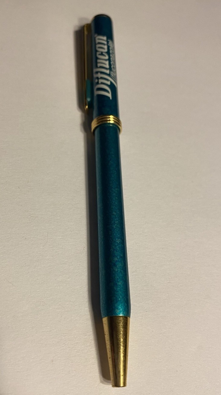 VINTAGE PFIZER ROERIG DIFLUCAN FLUCONAZOLE DRUG REP PEN METAL DRIED INK TAIWAN