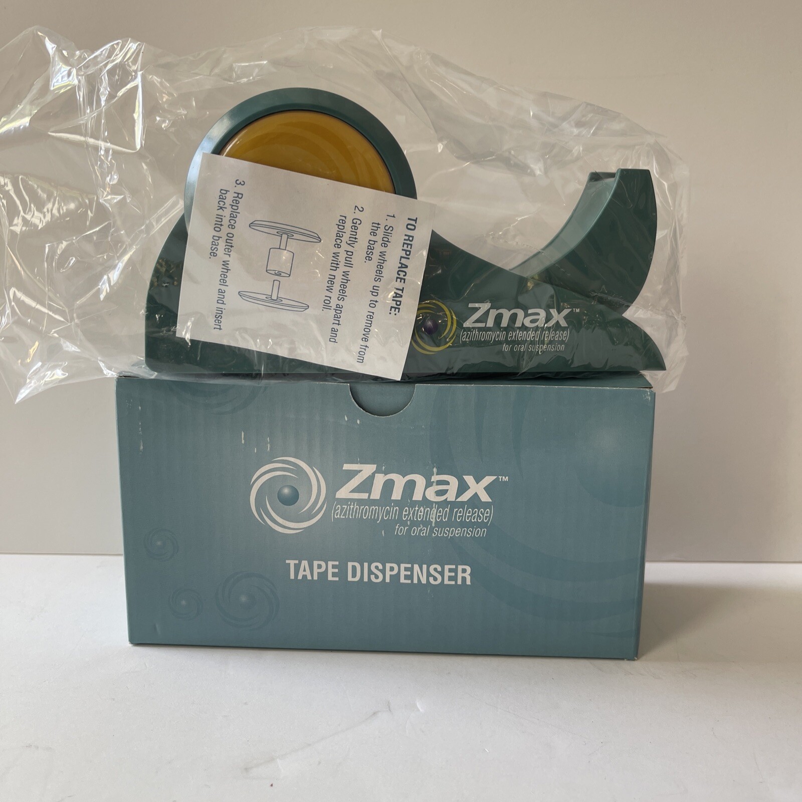 Drug Rep Item (Zmax) Desk Tape Dispenser New in Box. Pharmaceutical Promotion