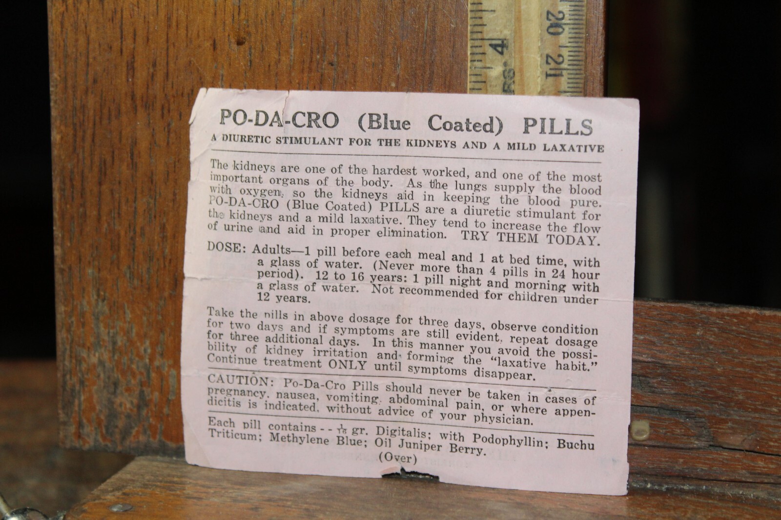 1930’s Order Blank Podacro Patent Medicine Morristown Tennessee