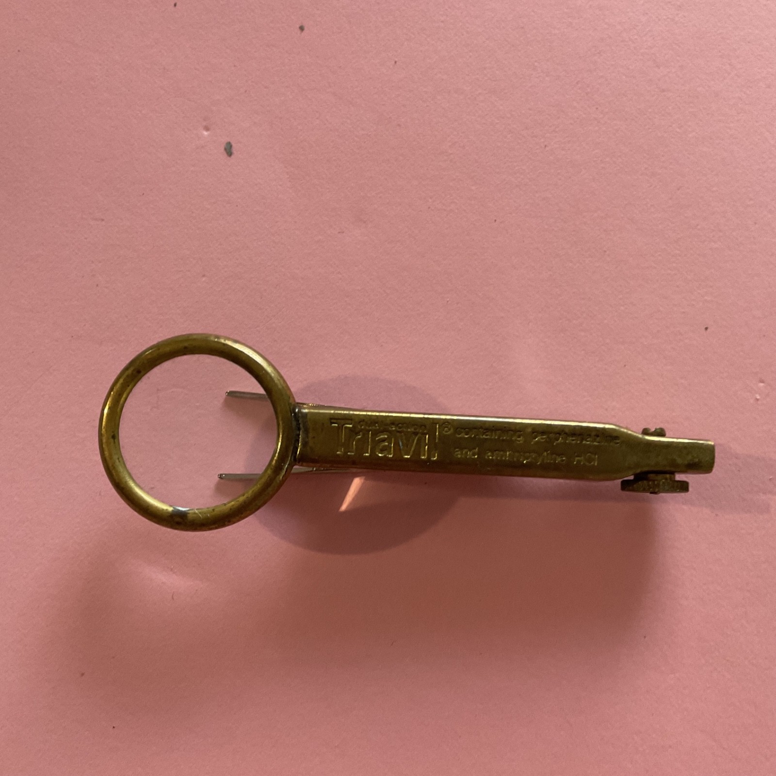 Rare Triavil Magnifying glass Tweezer Pharmaceutical Promo Advertising