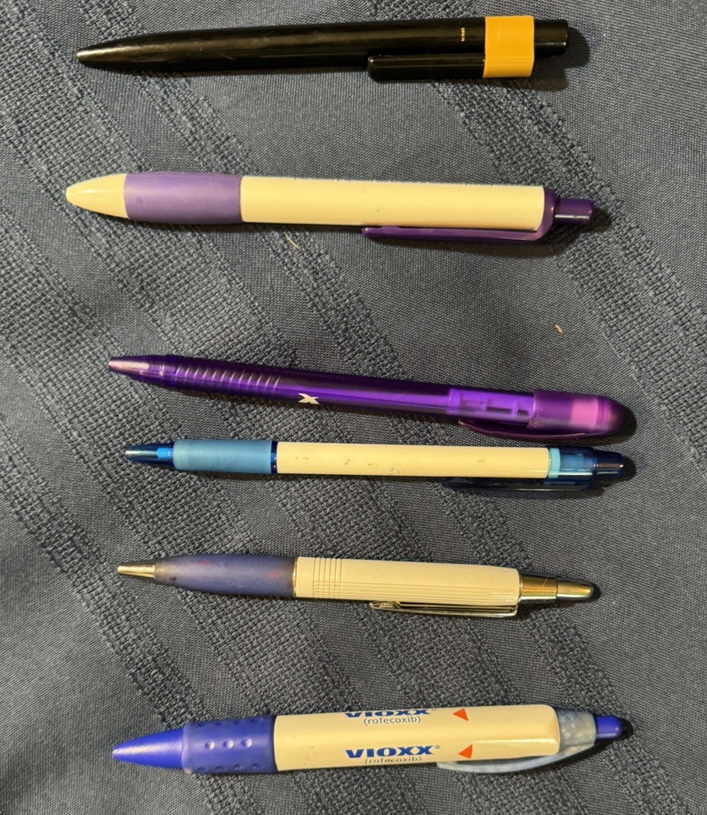 PHARMACEUTICAL PROMO 6 PENS: Lot Trovan Vioxx Advair Relenza Flexeril Ultracet