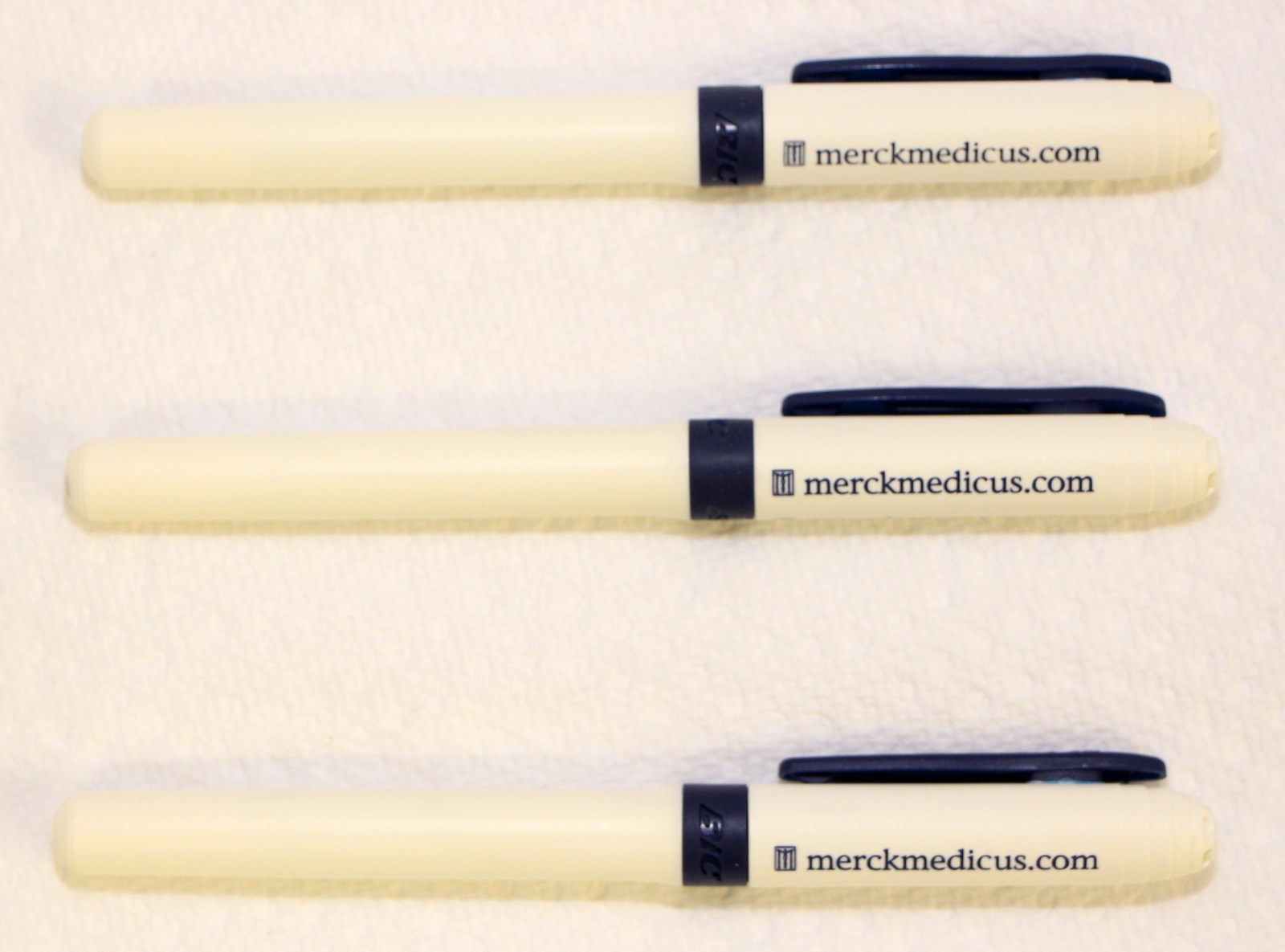 3 Brand New Merck Pharmaceutical BIC Felt Tip Highlighters