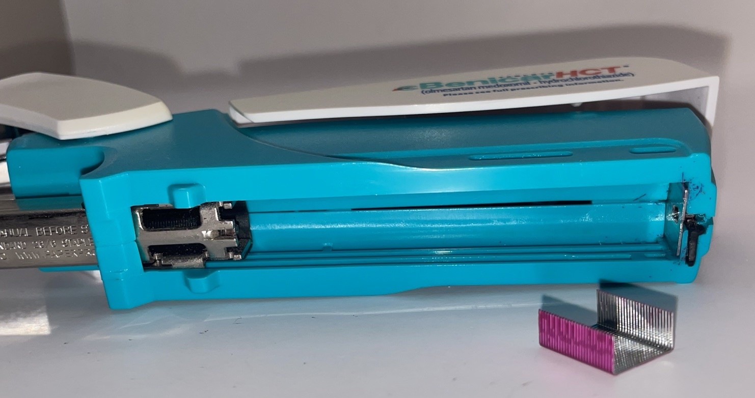 2004 BENICAR HCT Spring-loaded Handheld PaperPro STAPLER Pharma Sales Rep Promo