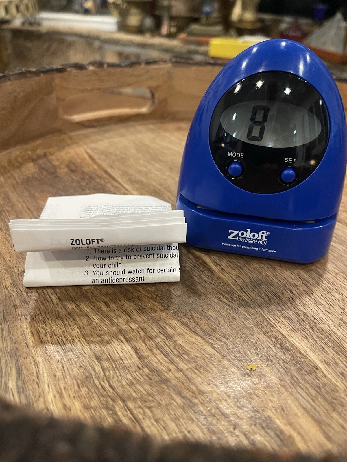 Promotional Zoloft Digital Timer Blue with Box
