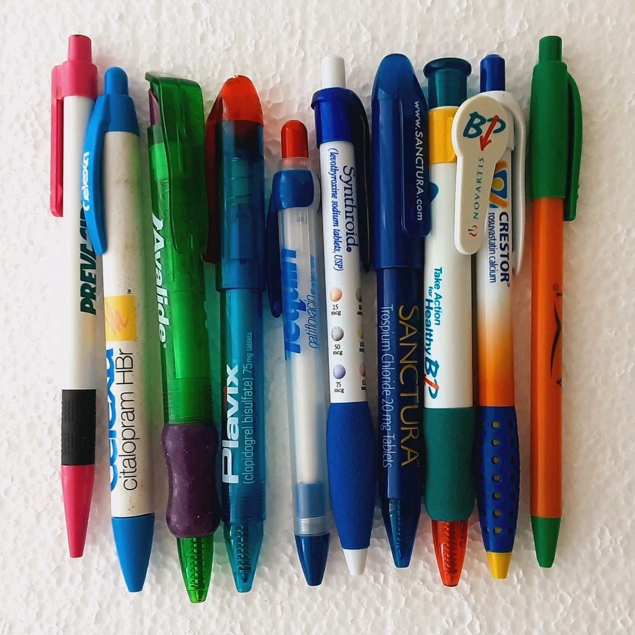 10 Pharma Collectible Ball Point Pens Allegra Nexium Plavix UNTESTED “READ”