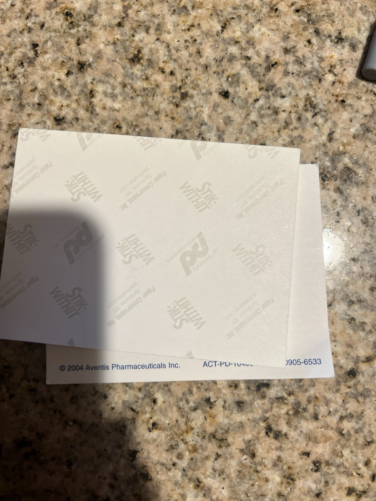 ACTONEL Note Pad Pharmaceutical Drug Rep Promotional Sealed Sticky Notes 4”x3”