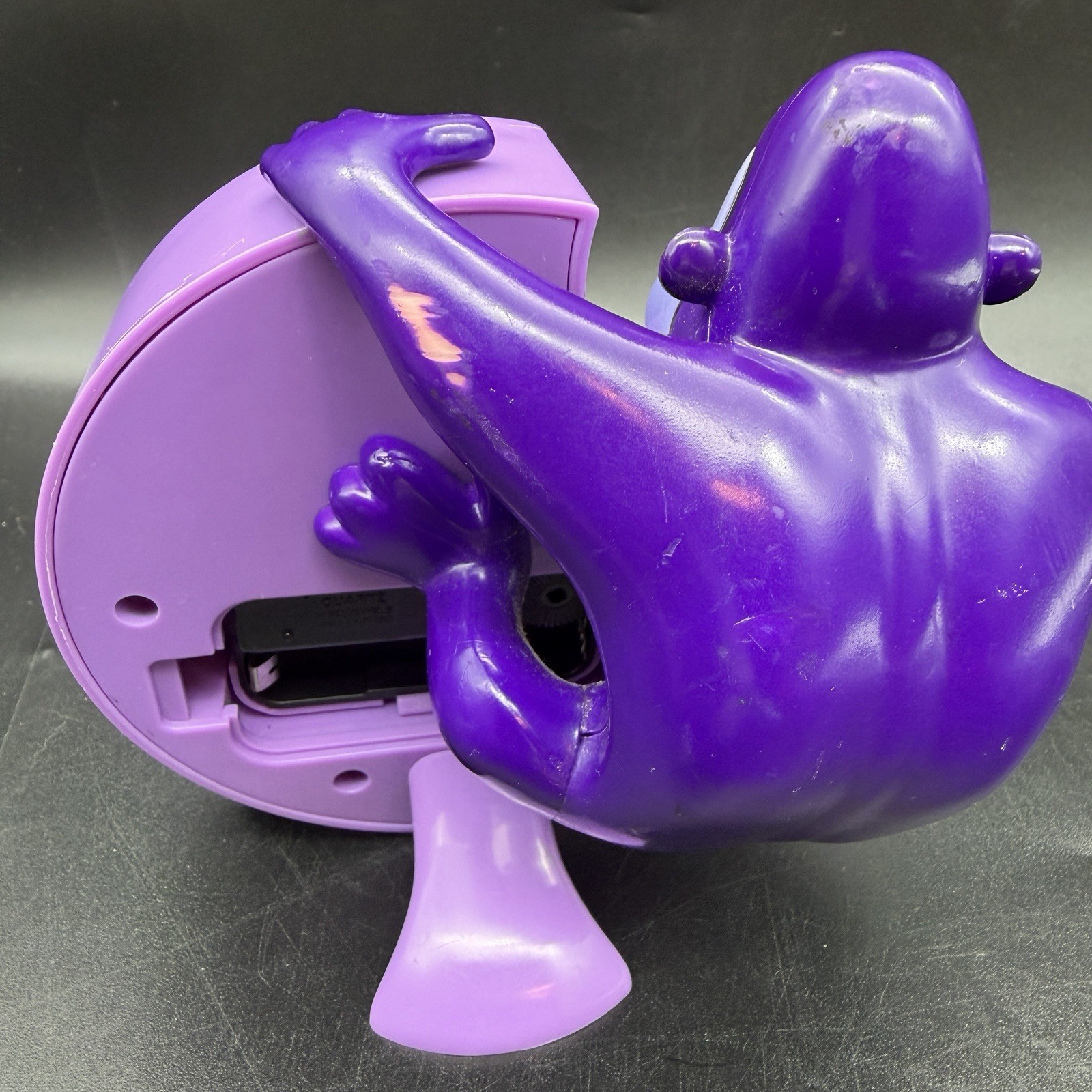 Zyrtec Pharmaceutical Advertising Alarm Clock With Purple Gorilla~ Works Good~