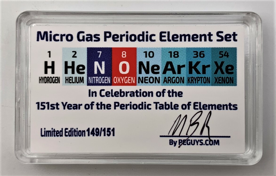 Micro Full Gas Ampoule Bulb Element Set Smallest in the World Xenon Krypton Neon