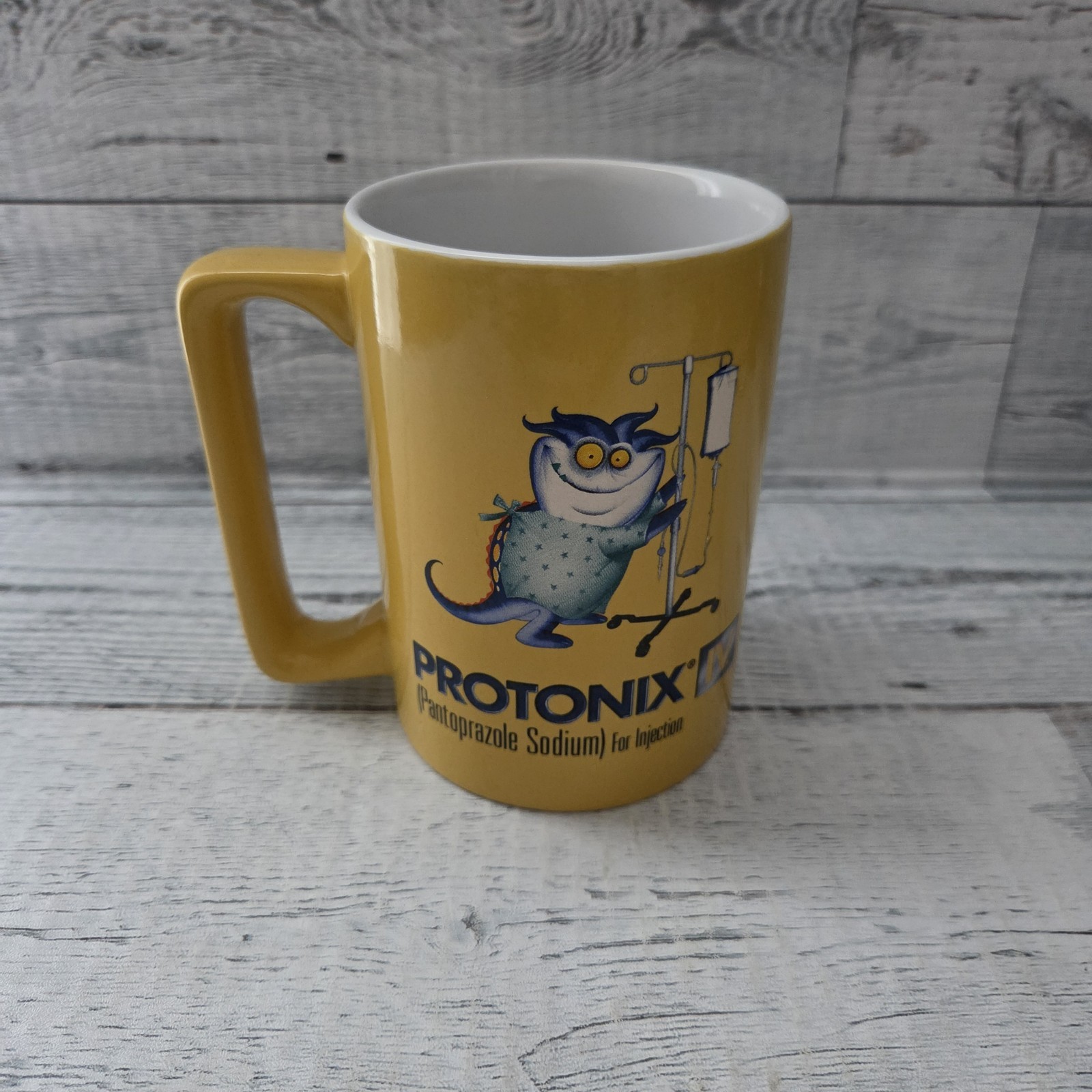 Vintage PROTONIX IV Heartburn Monster Oversized Mug Cup Drug Pharma Promo
