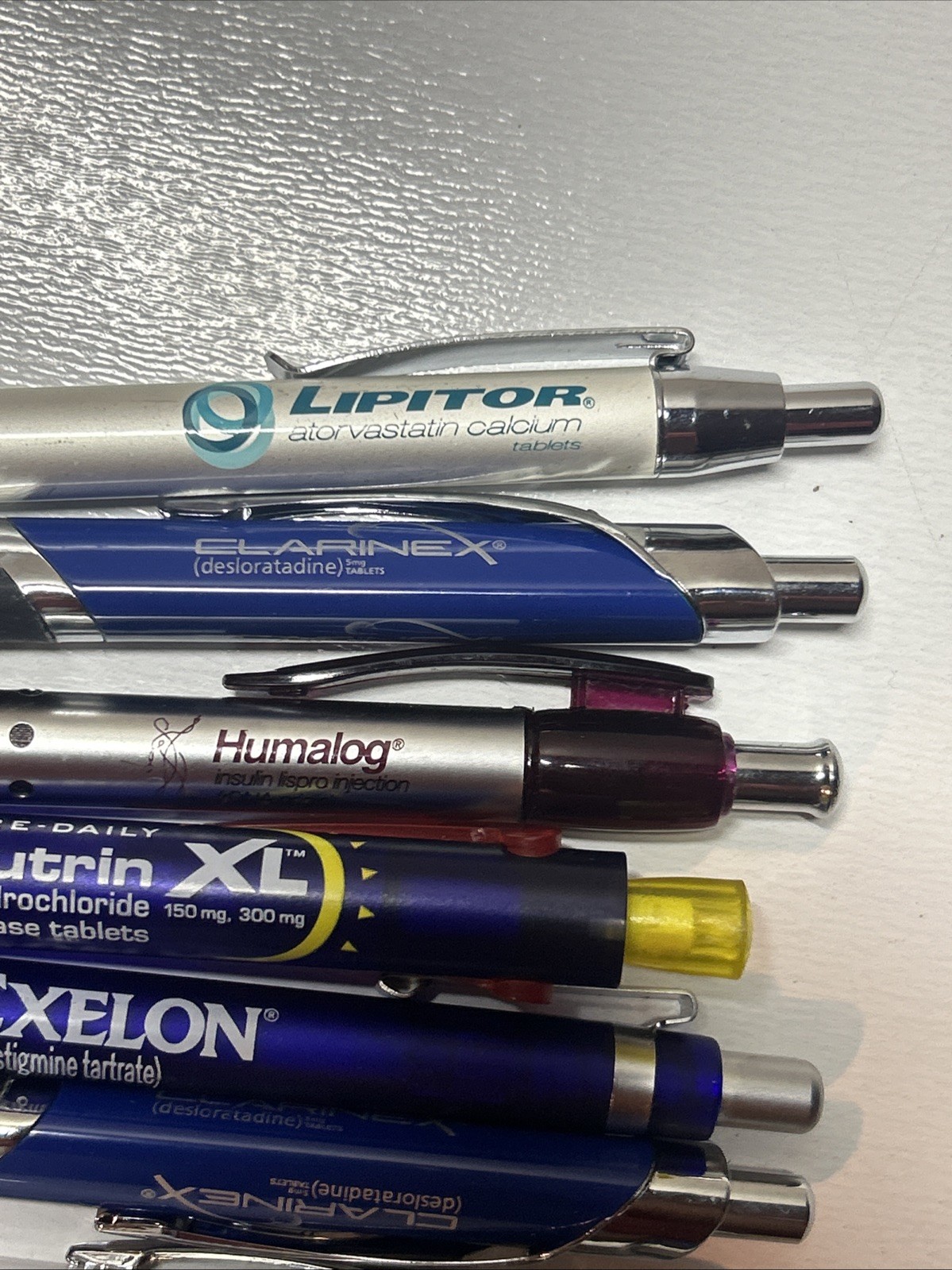 Vintage Pharmaceutical Rep Pens Plastic Lot of 8