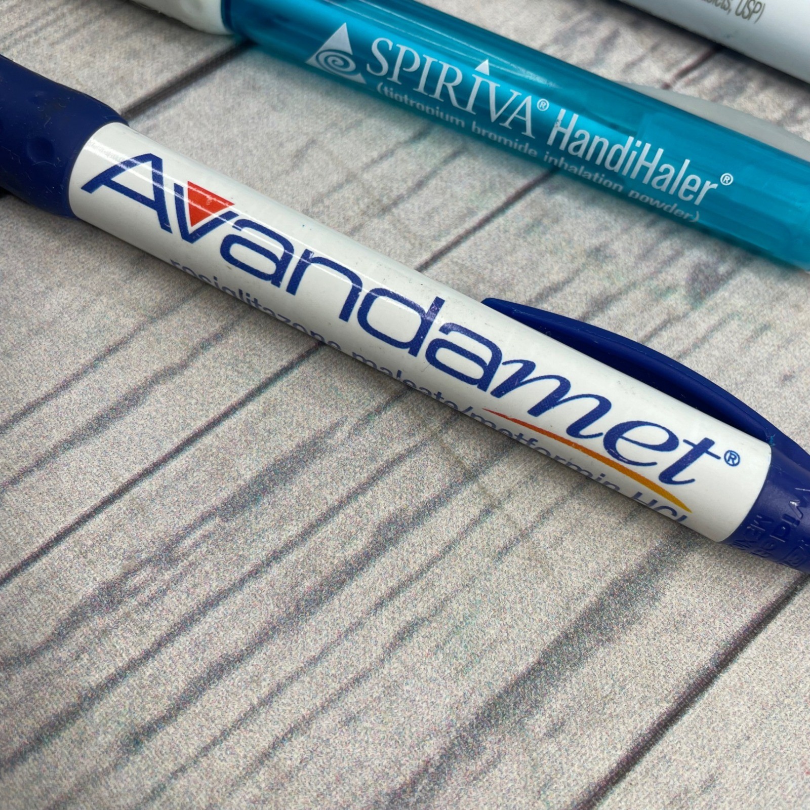 Lot of 3 Pharmaceutical Pens Actonel Avandamet Spiriva HandiHaler Pens black ink