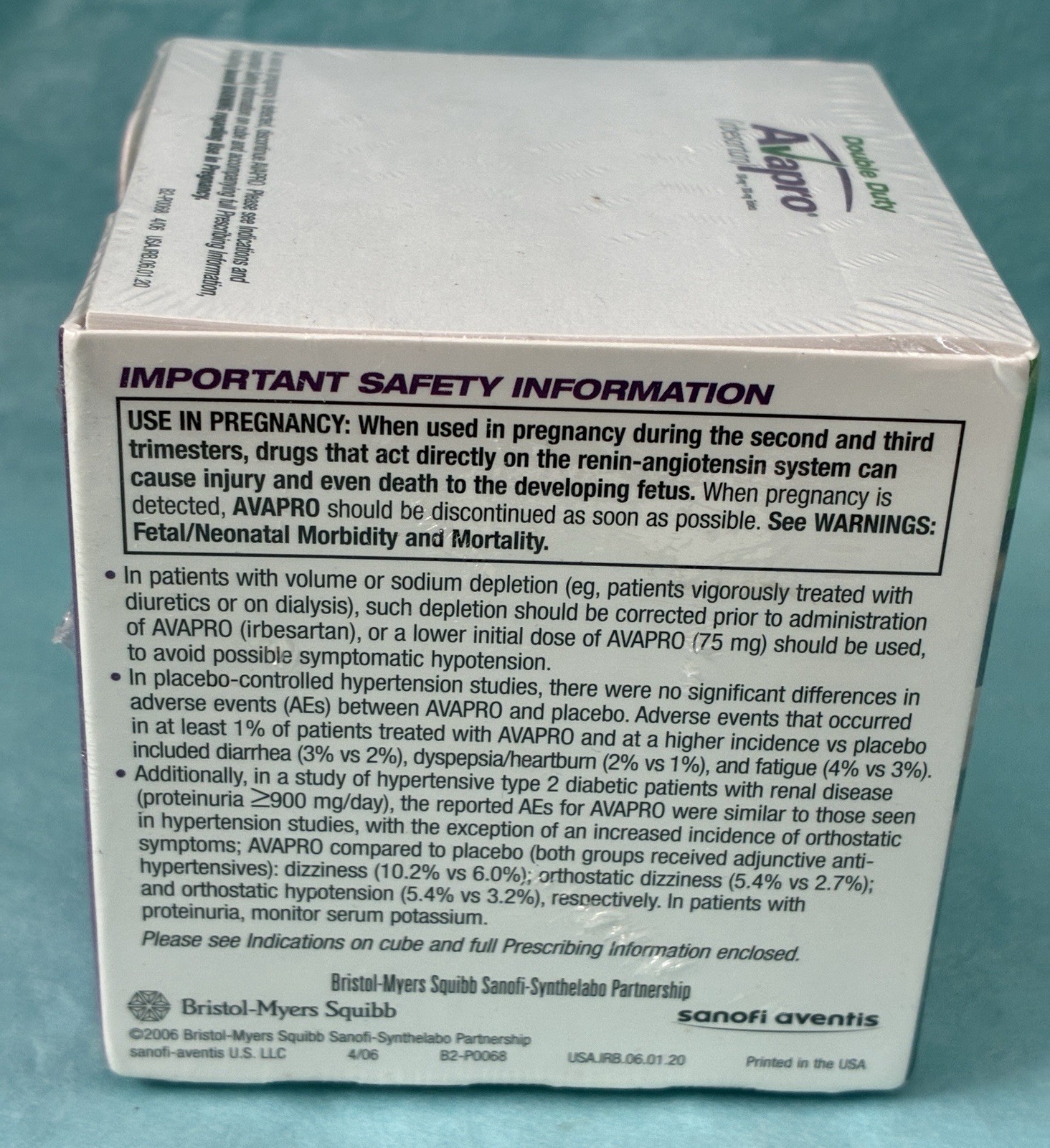AVAPRO Drug Rep Pharmaceutical Collectible Memo Paper Note Pad SEALED