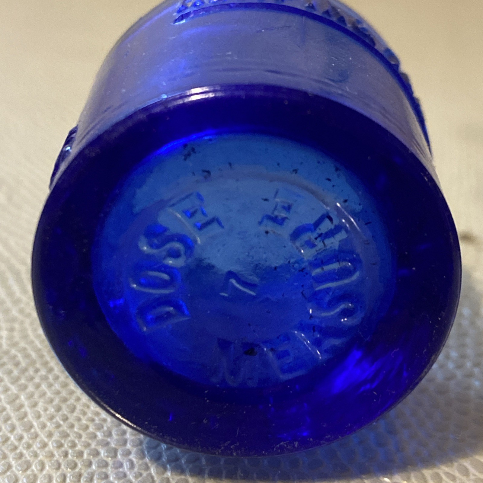 William R. Warner & Co. Inc. Heaping Teaspoon Cobalt Blue Glass