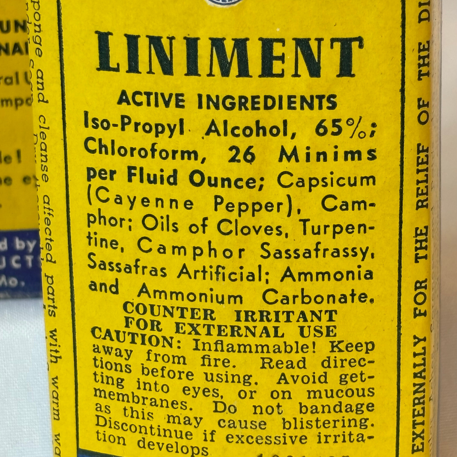 Vtg Sayman Liniment Bottle 3 oz In Original Box Clear Glass