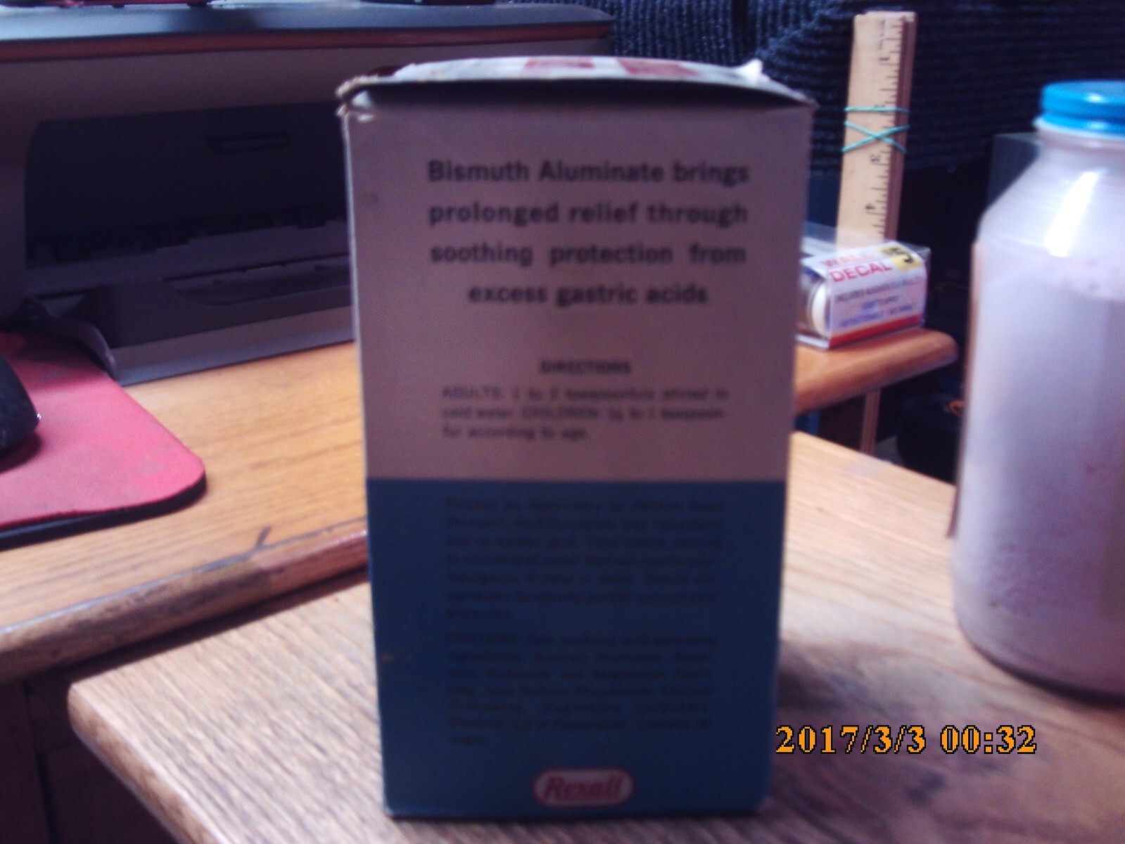 NOS Bisma-Rex Rexall 1lb Pink Powder For Upset Stomach