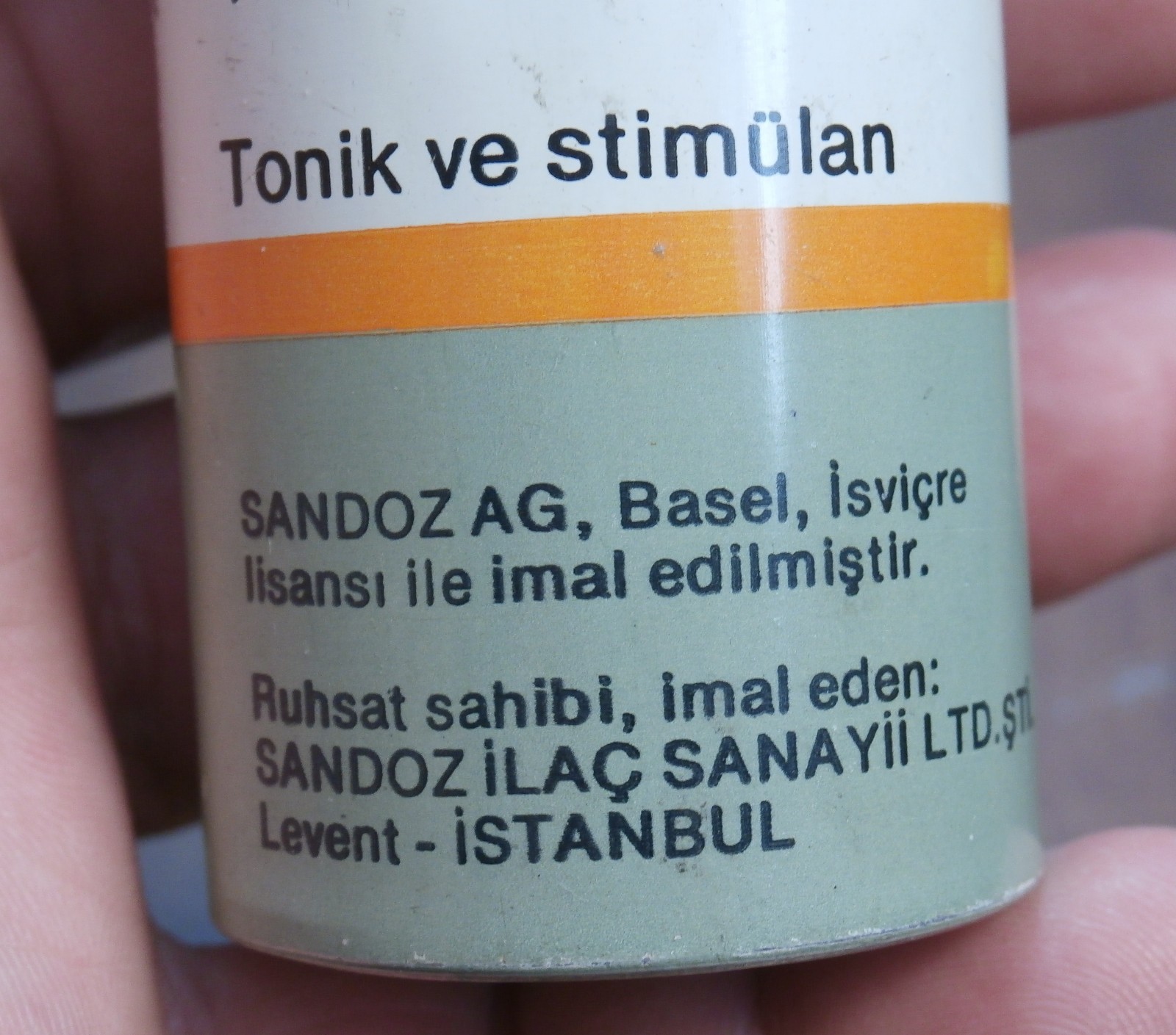 Vtg OPTALIDON SANDOZ MED. TIN BOX Swiss (Turkey 1965)