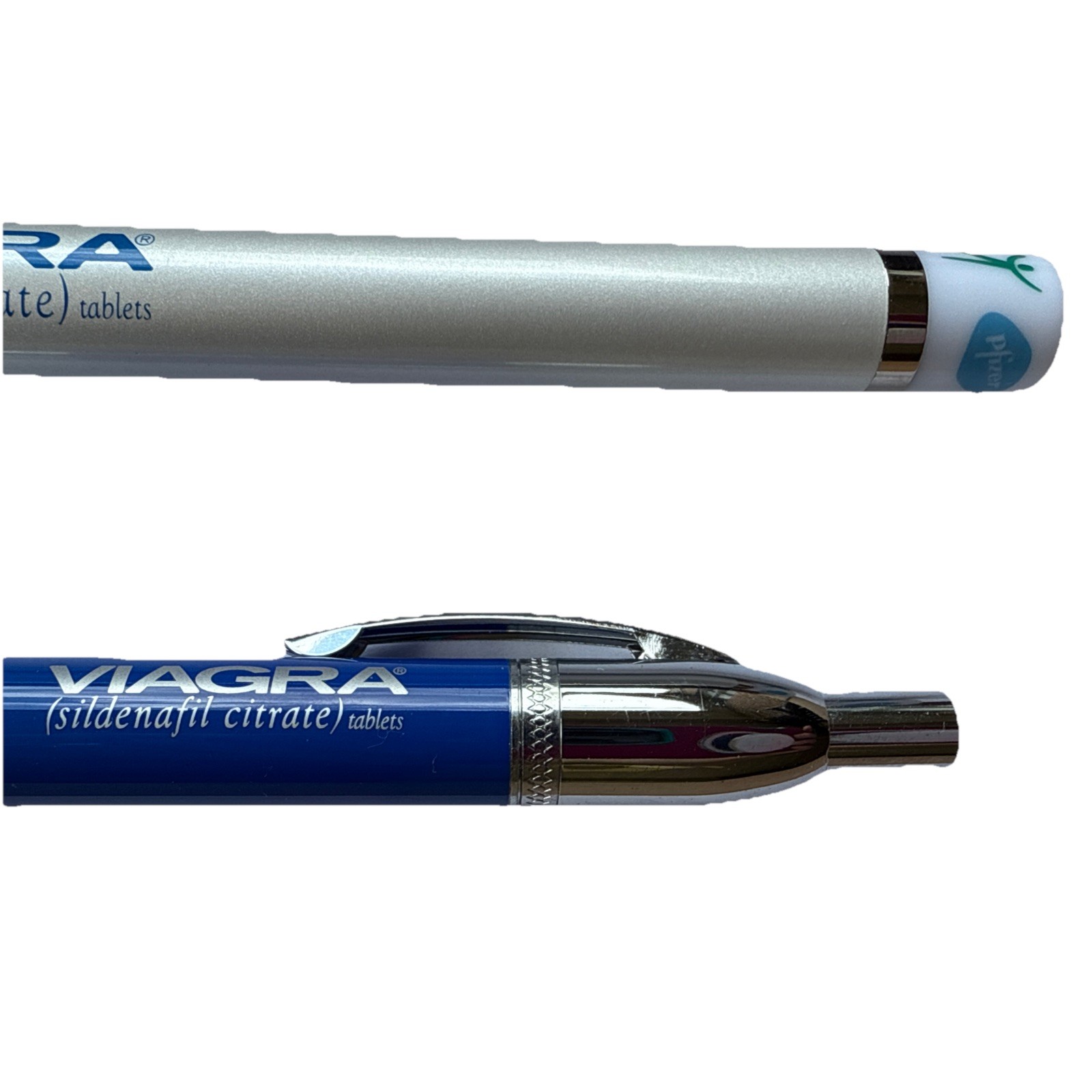 Rare Lot Viagra Pharmaceutical Metal Pen Drug Rep Advertising & Pen Light READ