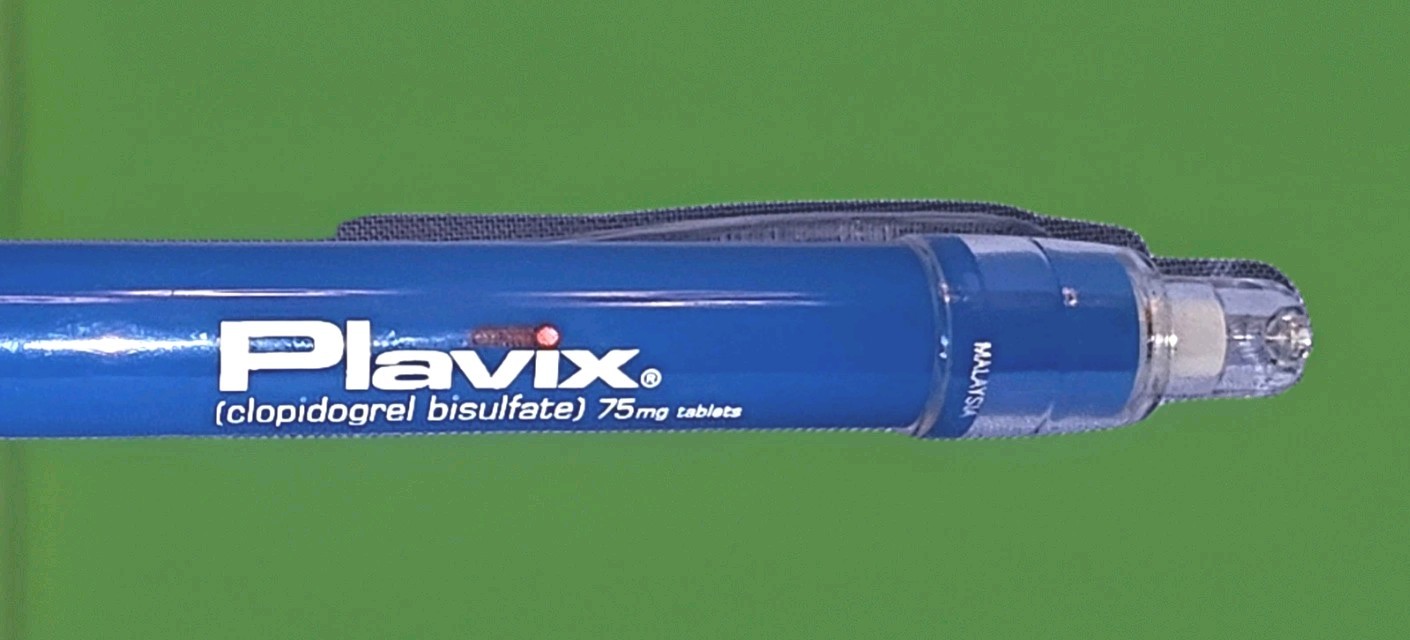 PLAVIX Blue Pharma Drug Rep Ink PEN Medical Collectible Advertising Promo Swag