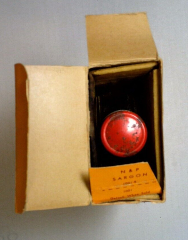 1940’s Drug Store Pharmacy SARGON TONIC Clear Glass Bottle in Original Box